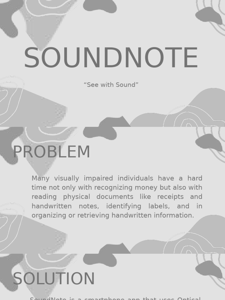 SoundNote: App for Visually Impaired | PDF