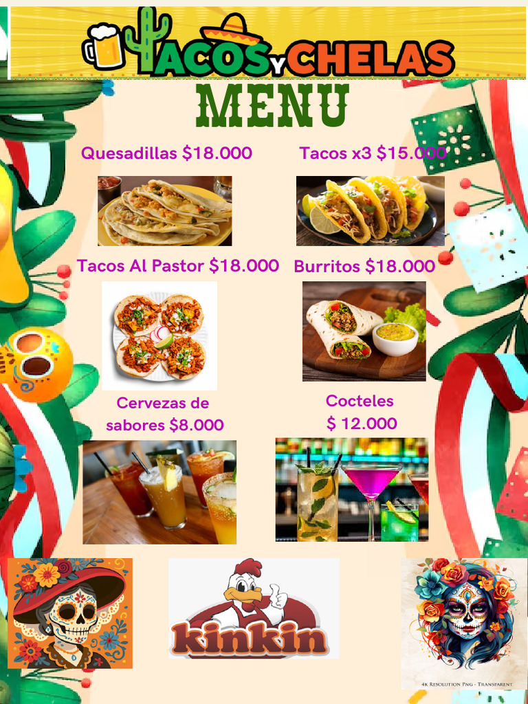 Menu Tacos y Chelas | PDF