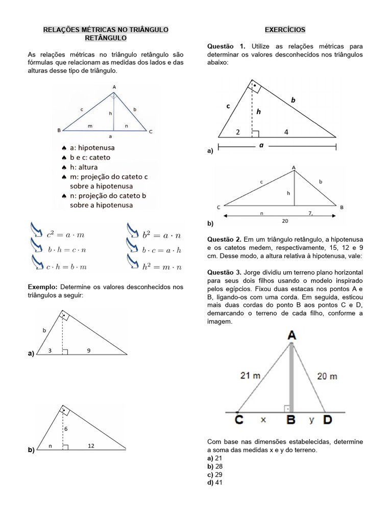 rela-es-m-tricas-no-tri-ngulo-ret-ngulo-pdf