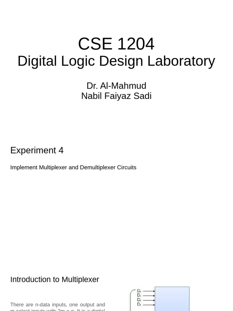 L4 Multiplexer and Demultiplexer | PDF