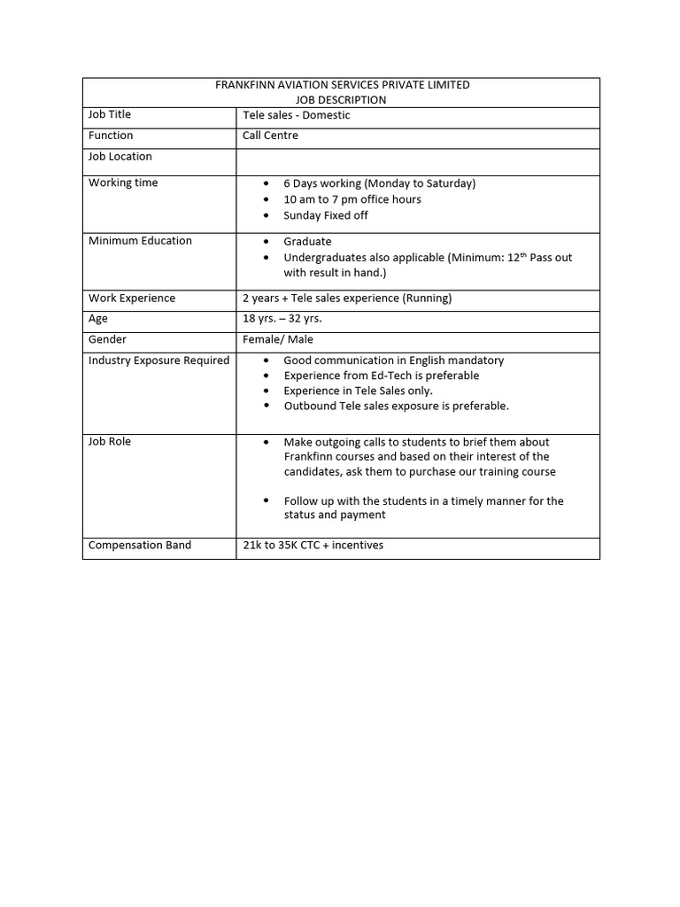 JD Telesales Updated | PDF