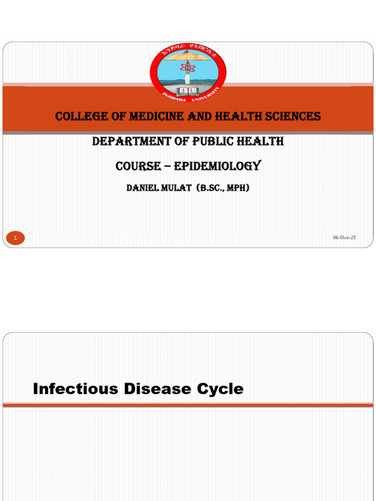 Infectious Disease Cycle Overview | PDF | Infection | Medical Statistics