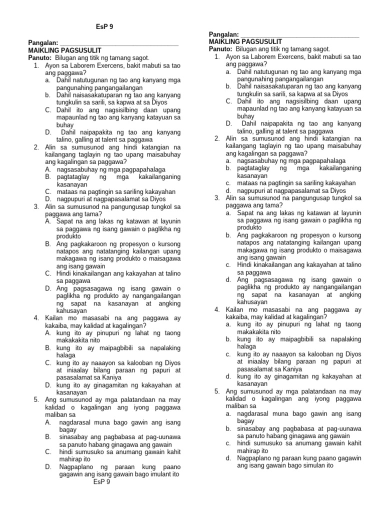 Cot3 Activity Sheet | PDF