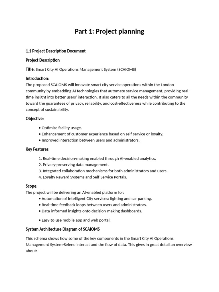 Smart City AI Operations Management System | PDF | Artificial ...