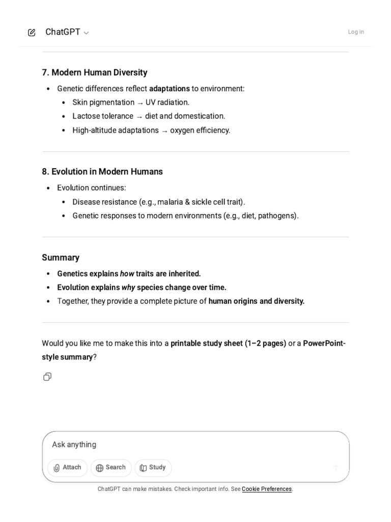 Genetics and Evolution Notes | PDF