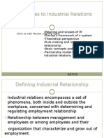 Approaches To Industrial Relations Wednesday)