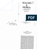 MEAD, Margaret. Macho e Fêmea. Um Estudo Dos Sexos Num Mundo em Transformação. (Pp. 23 A 35)