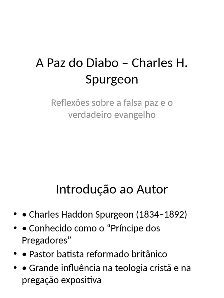 A Paz do Diabo: Ilusão e Verdade | PDF