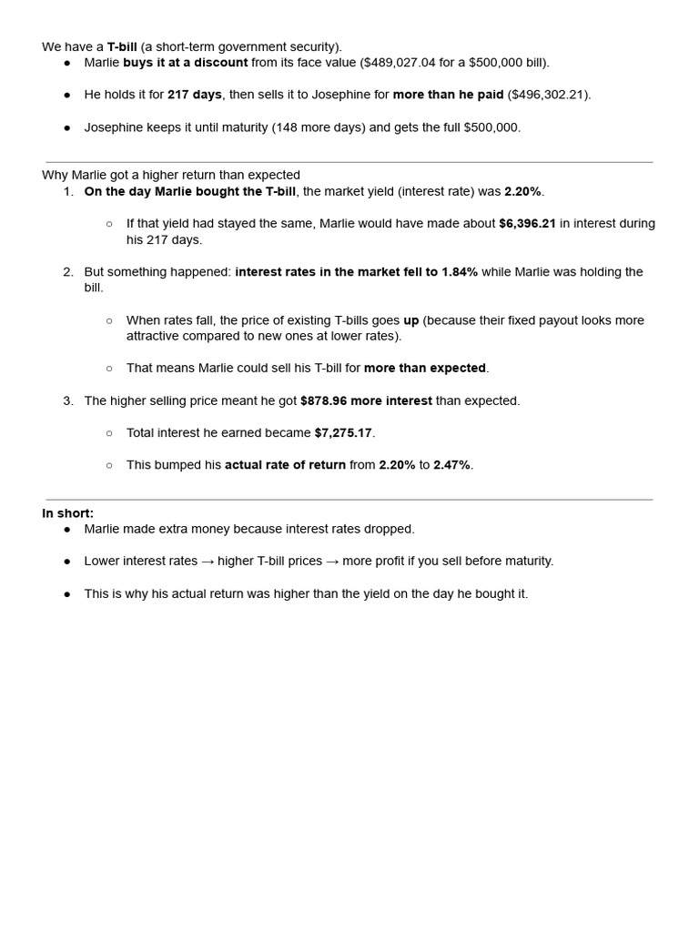 Financial Markets Lecture PROBLEM | PDF | Interest | Interest Rates