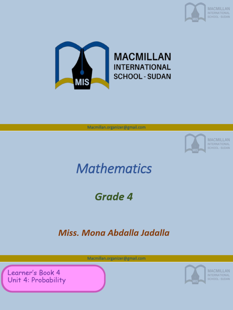 Grade 4 Probability Lesson Plan | PDF