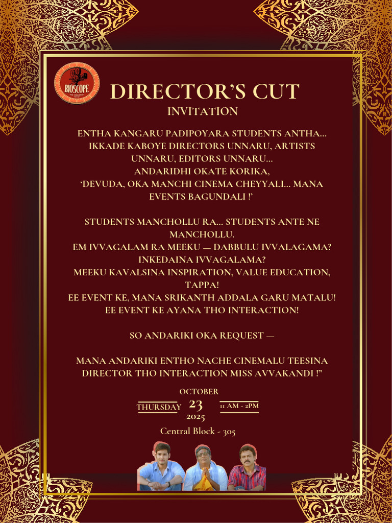 Student Film Event Invitation | PDF