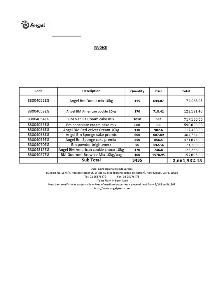 Invoice AEE25EBS04 | PDF
