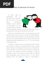 Metas na Educação Pré-Escolar