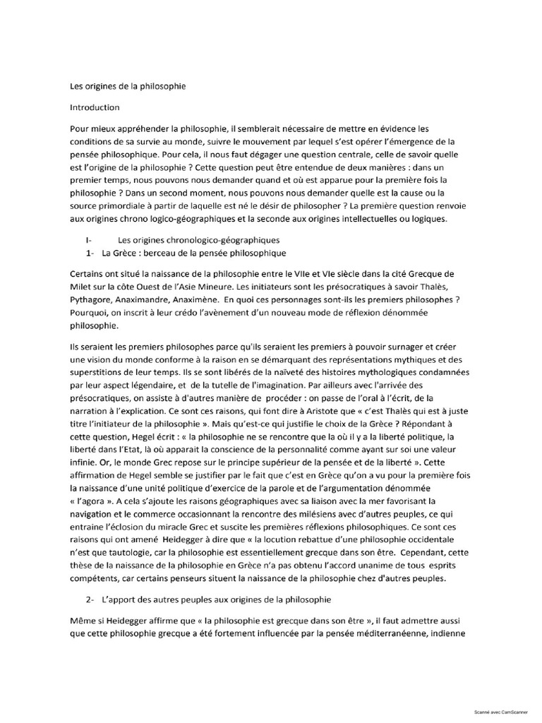 2025les Origines de La Philosophie | PDF