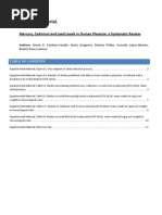 Mercury, Cadmium and Lead Levels in Human Placenta