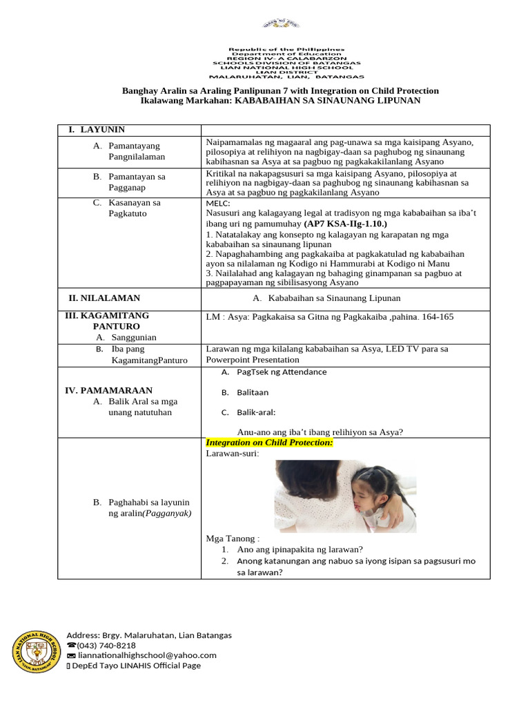 DLL For Child Protection II | PDF