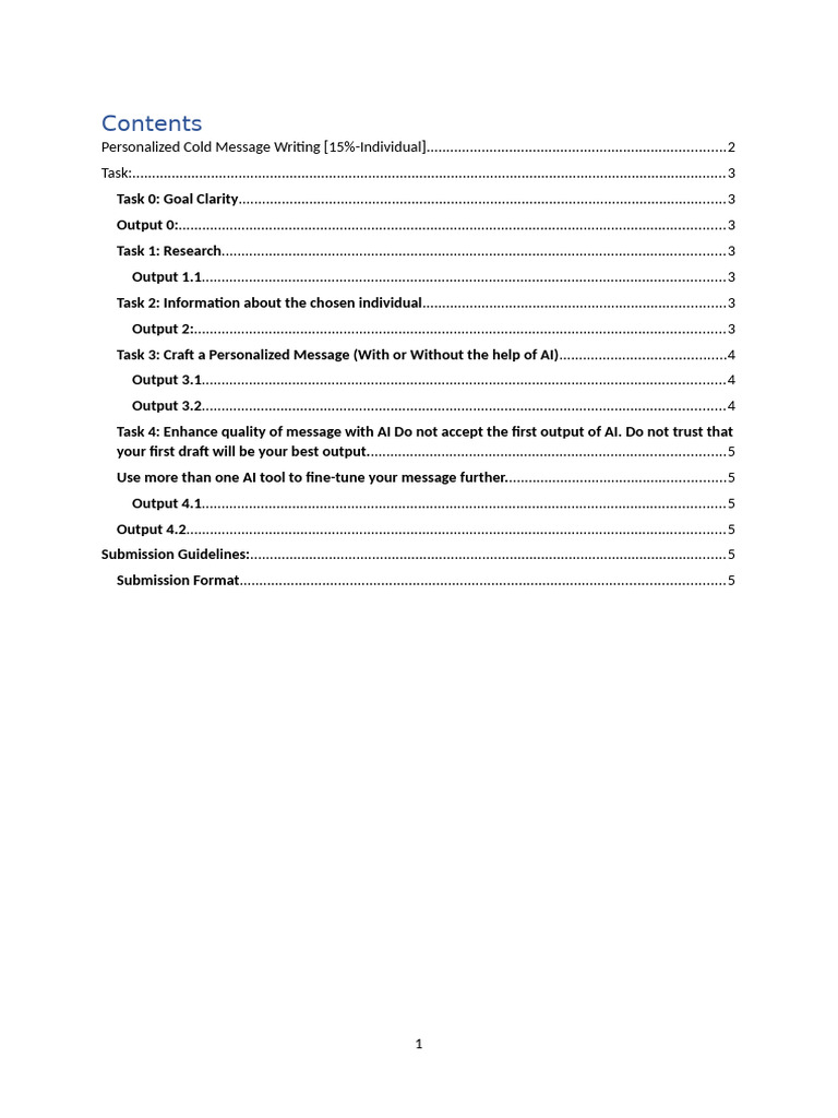 Crafting Personalized Cold Messages | PDF | Linked In | Mentorship