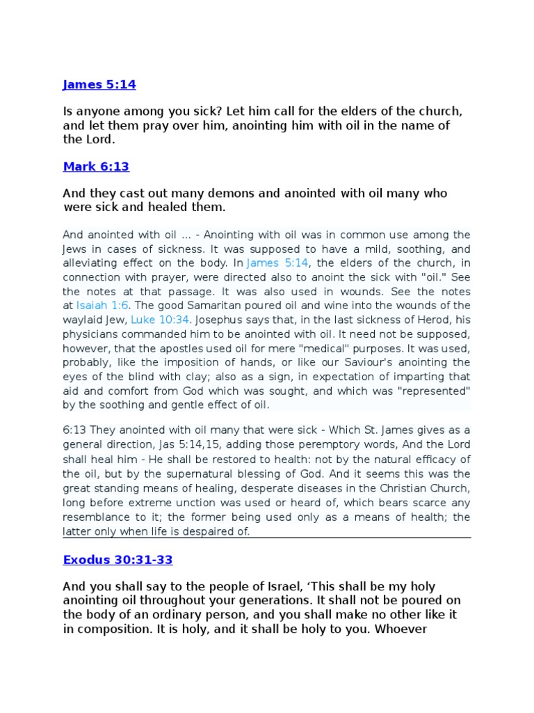 What Does The Bible Say About Anointing Oil? PDF Books Of Samuel Anointing