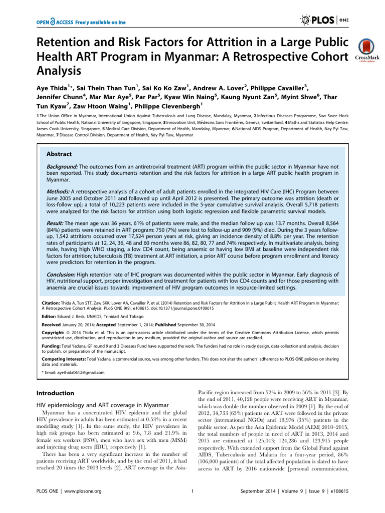 Retention and Risk Factors For Attrition in A Large Public | PDF ...
