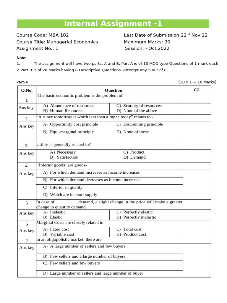 Internal Assignment 1 ME 102 | PDF | Demand | Elasticity (Economics)