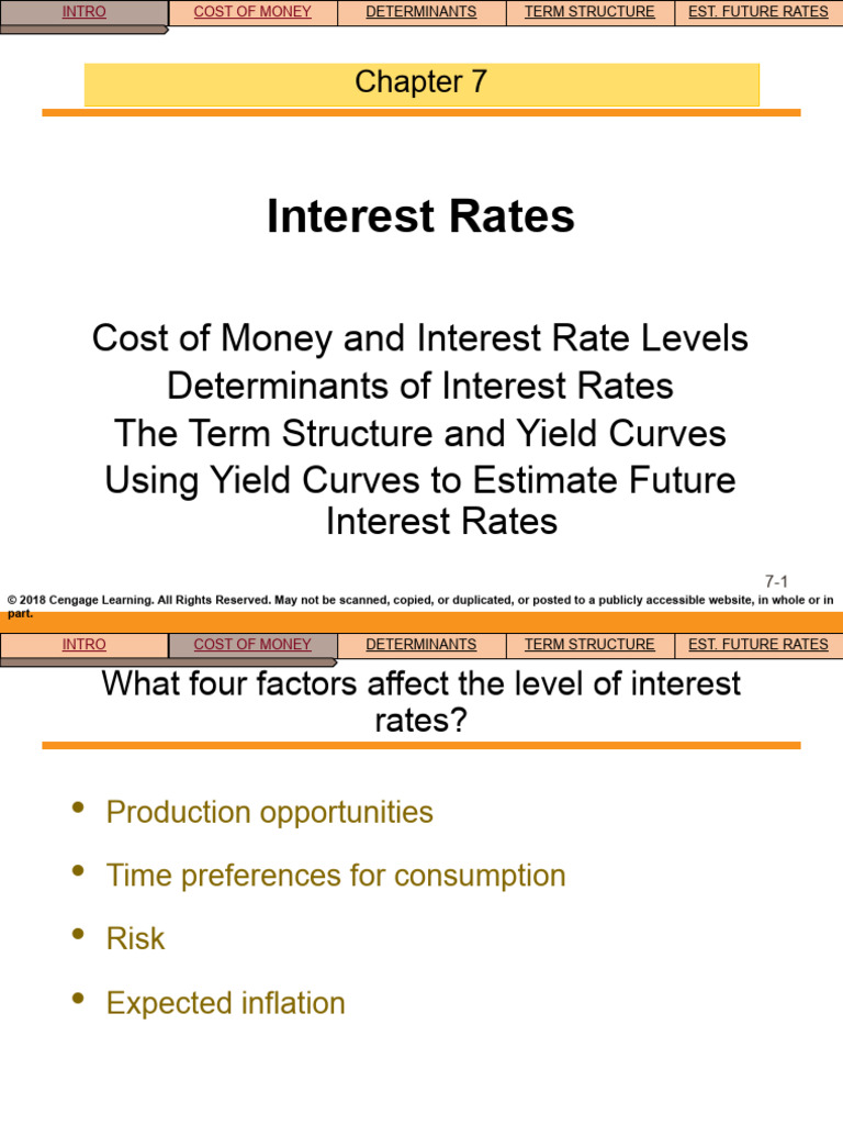 EFM4, CH 07, Slides, 07-02-18 | PDF | Yield Curve | Interest