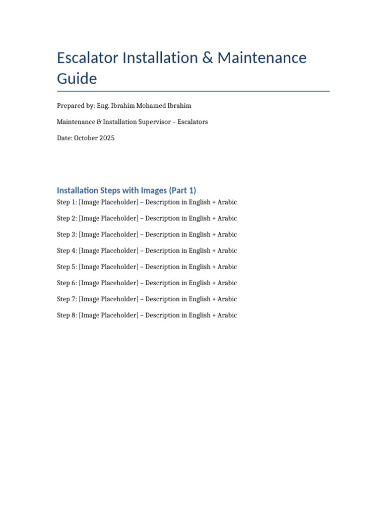 Escalator Installation Part1 | PDF