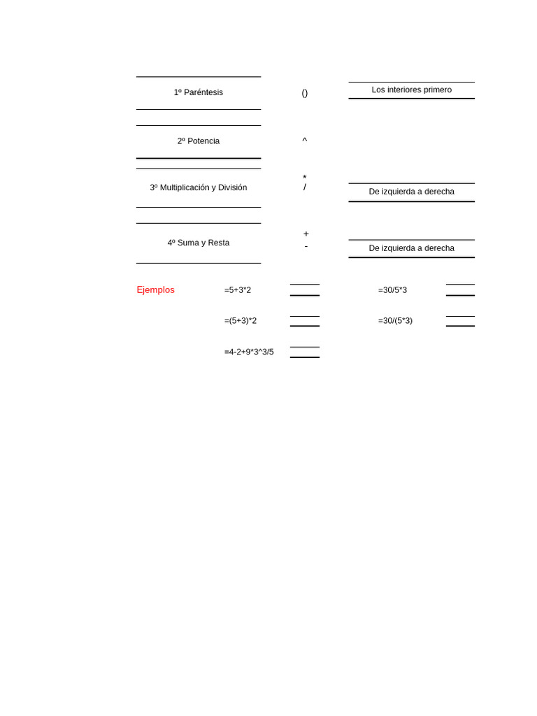 Excel Base | PDF | Aritmética | Matemática Elemental