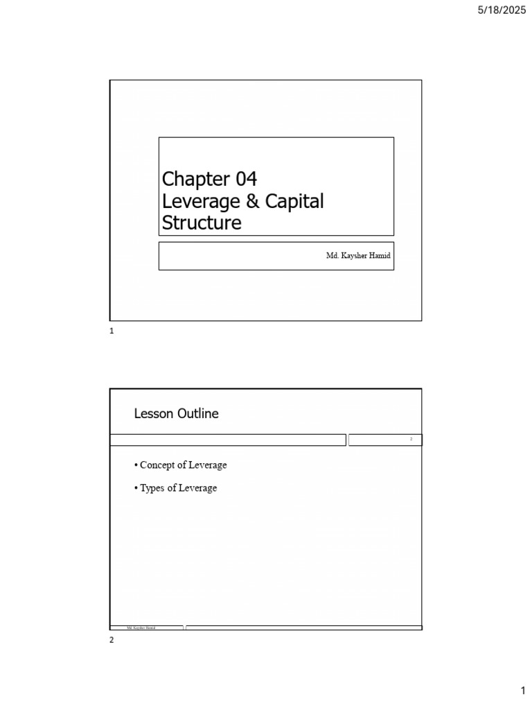 Understanding Leverage & Capital Structure | PDF | Capital Structure ...