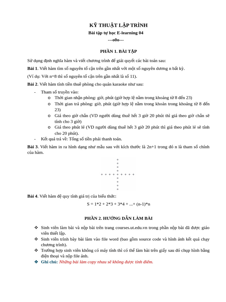 KTLT E Learning 04 Function | PDF