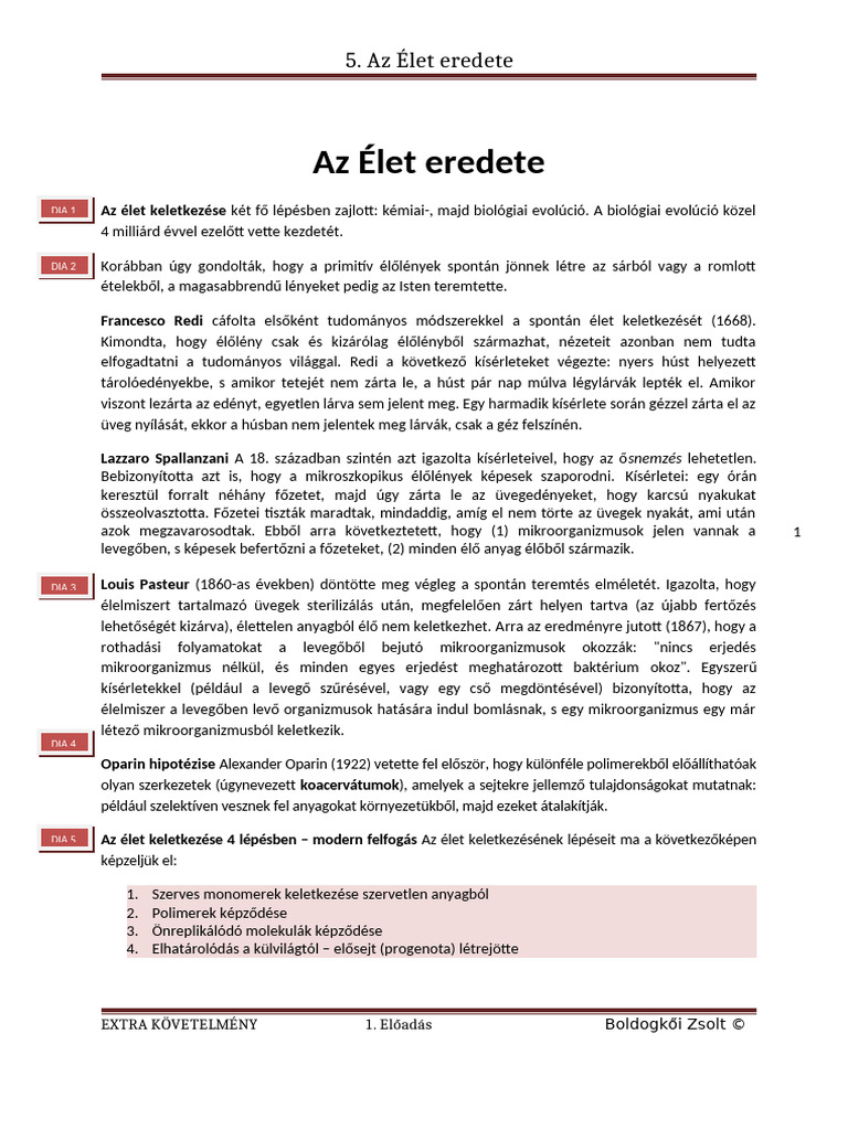 Az Ã Let Eredete | PDF