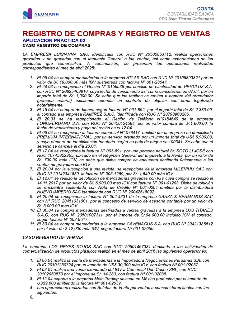 Registro de Compras y Ventas 2025 | PDF | Factura | Economias