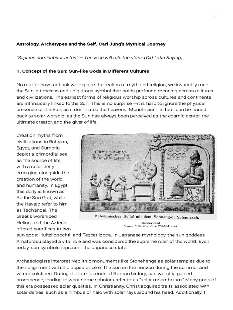 Astrology and the Sun in Jungian Thought | PDF | Carl Jung | Solar Deity