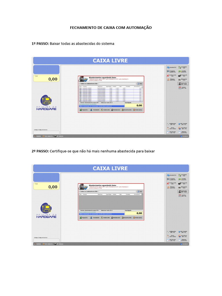 Fechamento de Caixa e LMC Automatizado | PDF | Física | Informática