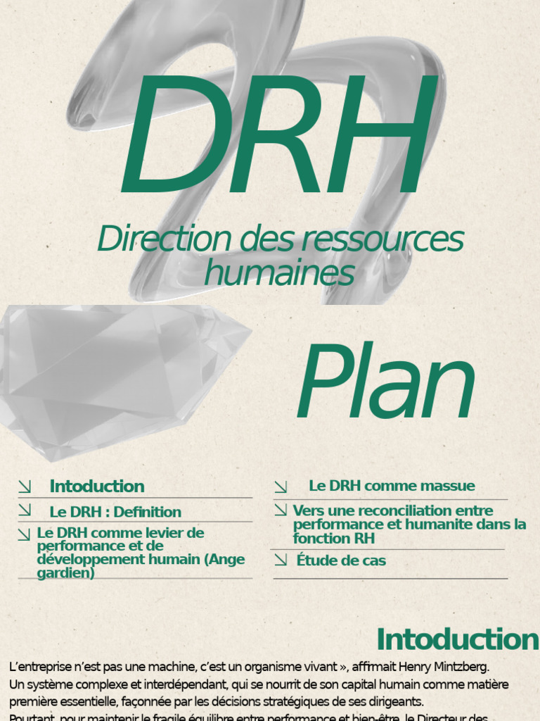 DRH : Performance et Humanité en Équilibre | PDF | Gestion des ...