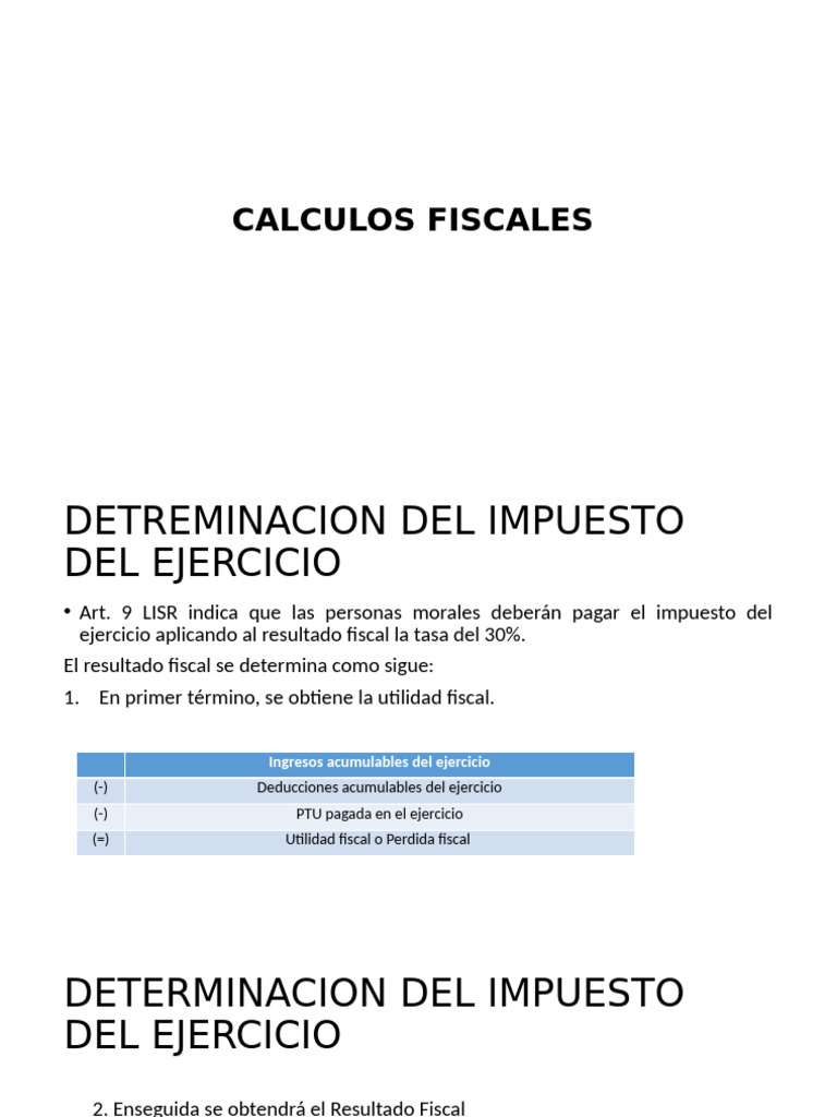 Cálculo y Pago del ISR para Personas Morales | PDF | Impuesto sobre la ...
