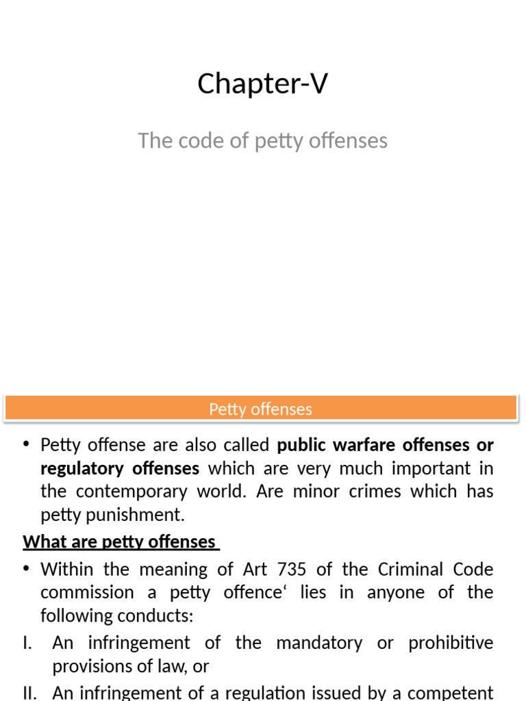 Understanding Petty Offenses and Penalties | PDF | Crimes | Crime ...
