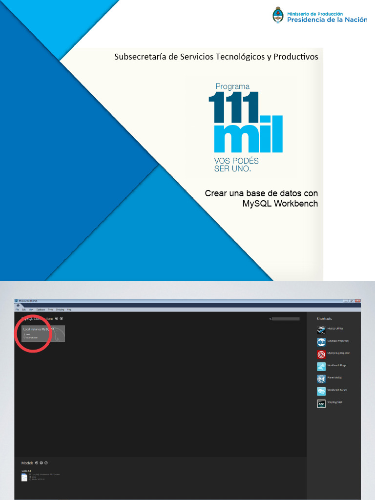 Crear base de datos en MySQL Workbench | PDF