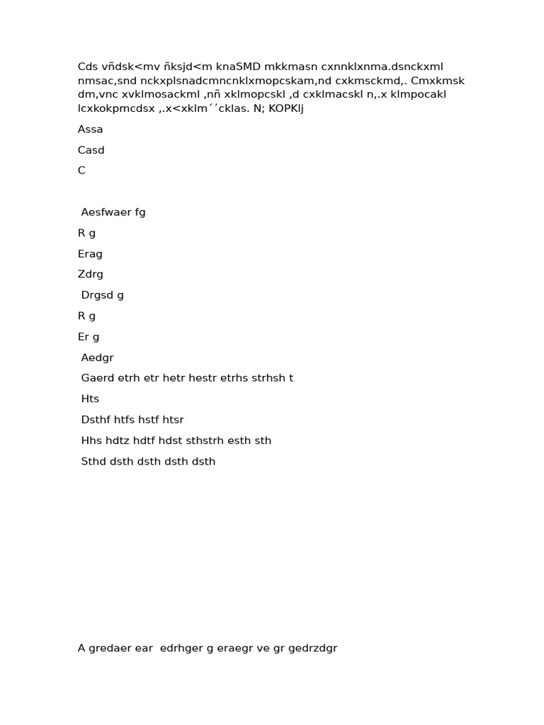 Unclear Document with Random Text | PDF