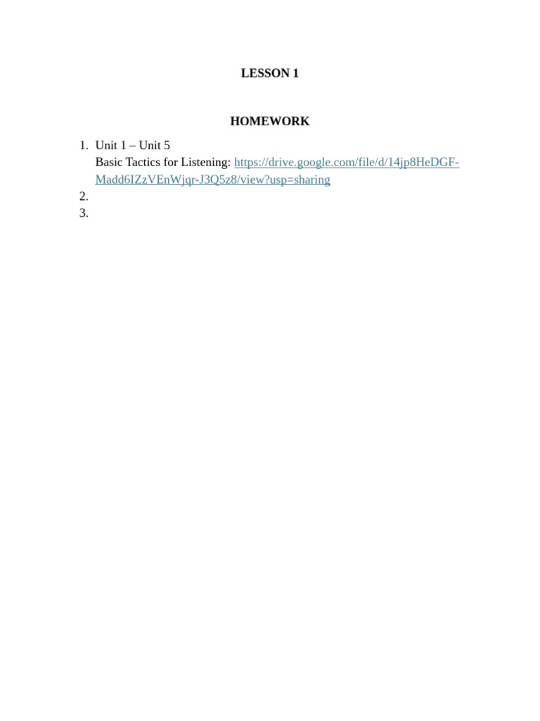 Lesson 1 | PDF