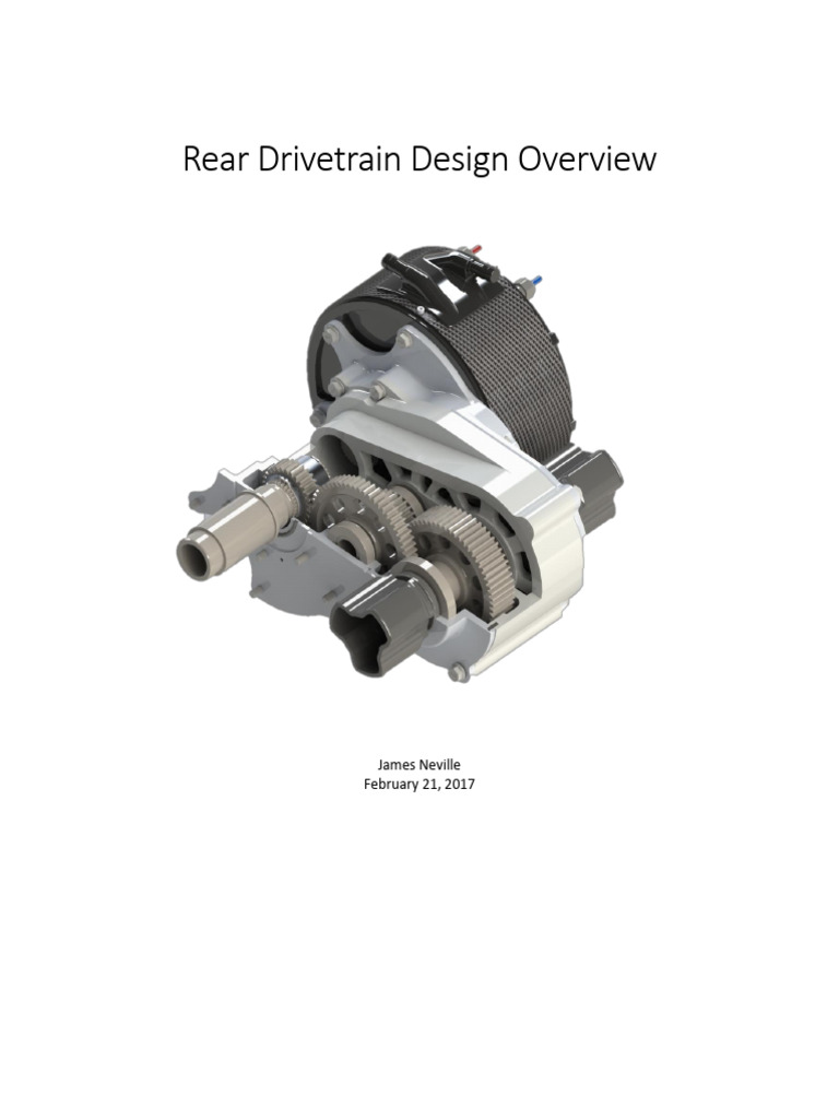 Rear Drivetrain Design Analysis Guide | PDF | Gear | Strength Of Materials