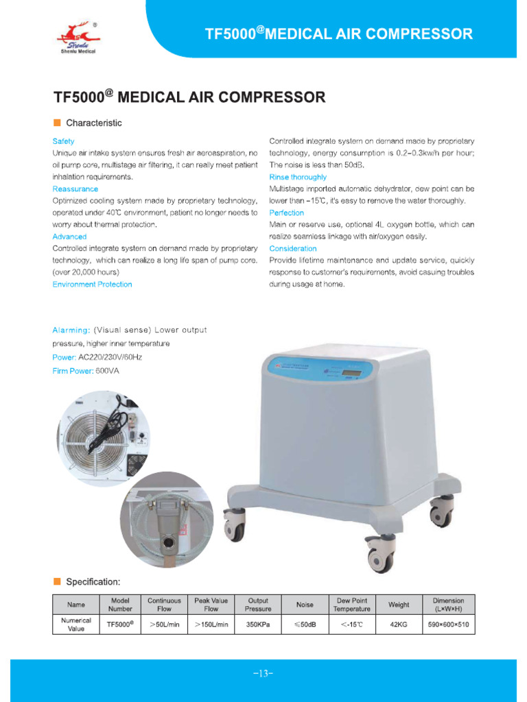 TF5000@ Air Compressor Brochure | PDF