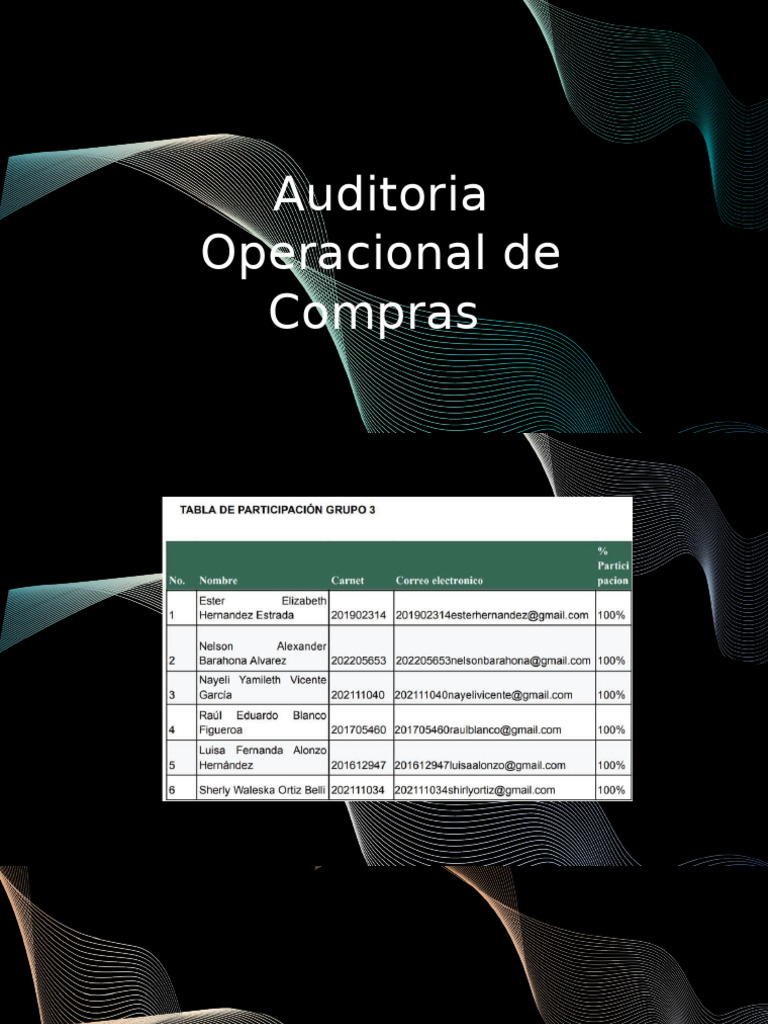 Grupo 3 Auditoria Operacional de Compras Boletin 3 | PDF | Auditoría ...