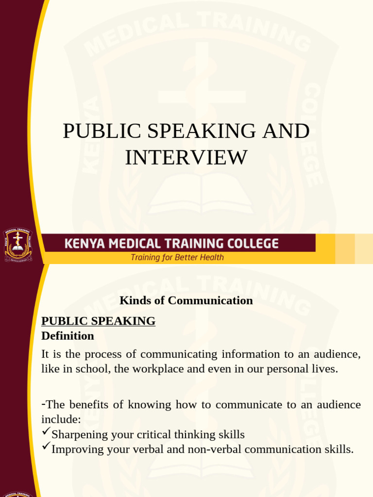 Public Speaking and Interview Skills Guide | PDF | Public Speaking ...