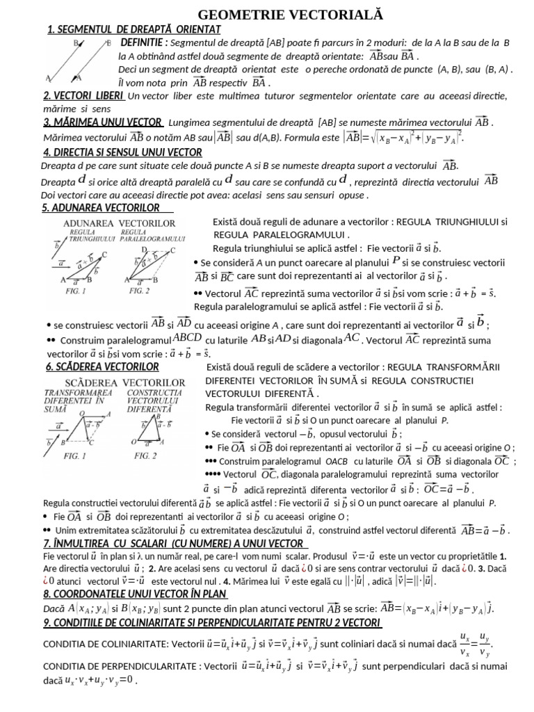 Geometrie Vectorială | PDF