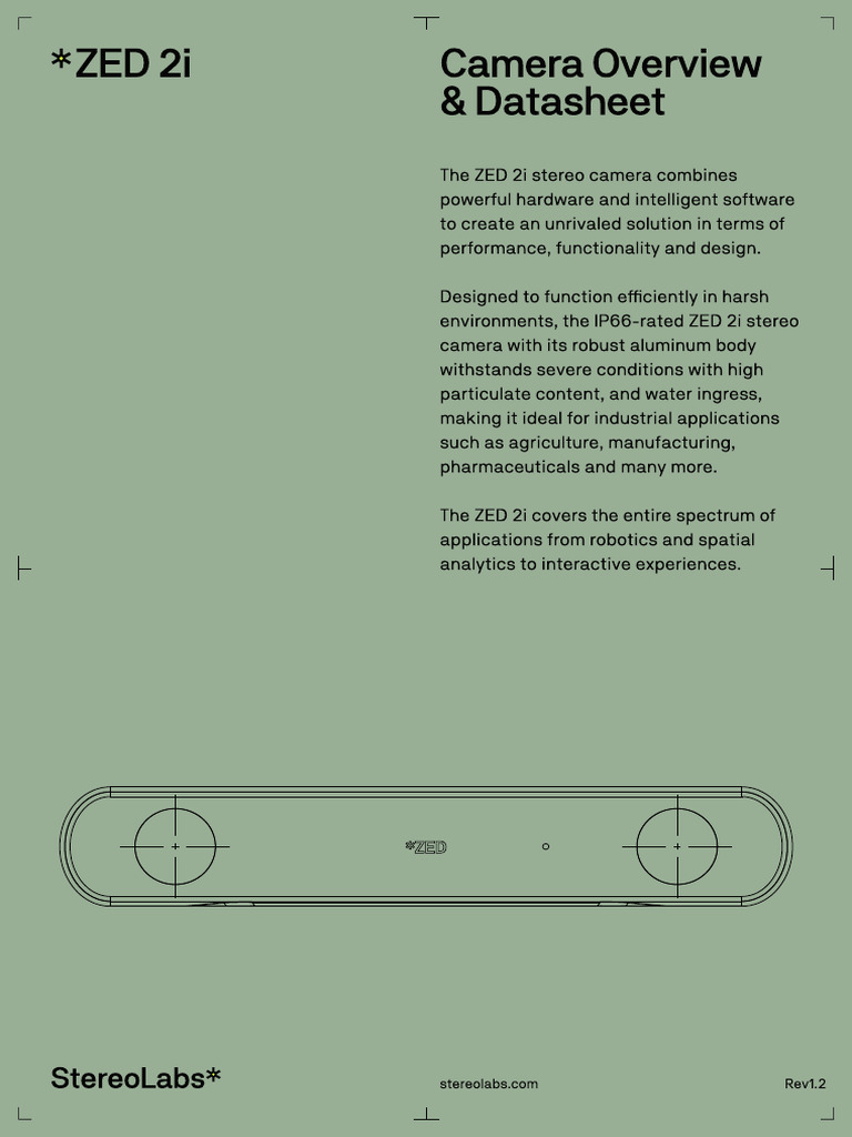 ZED 2i Stereo Camera Overview | PDF | Graphics Processing Unit ...