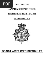 JCF Mathematics Entrance Test Guide | PDF | Area | Ratio