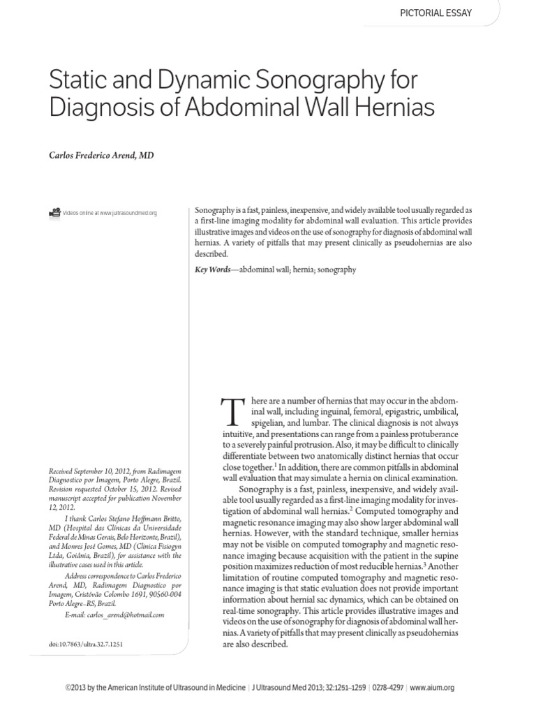 Sonography for Abdominal Wall Hernias | PDF | Medical Ultrasound | Abdomen