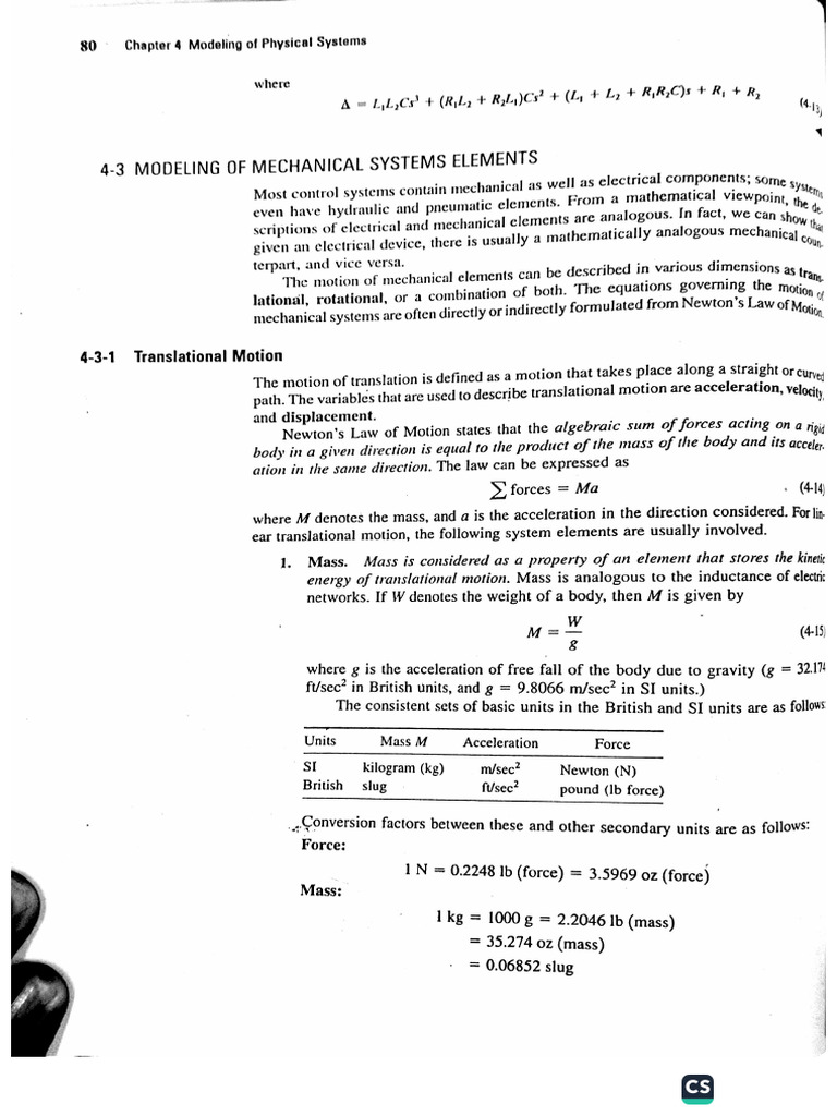 Modelling of Mechanical Systems-2 | PDF