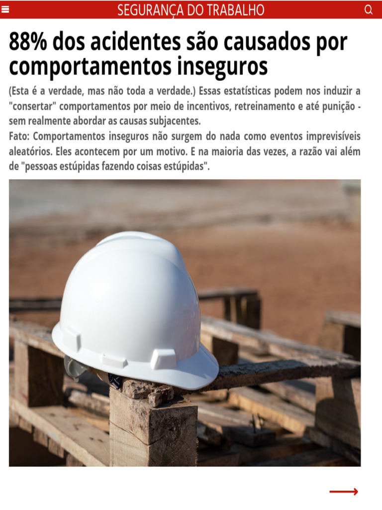 88_ Dos Acidentes - Comportamentos Inseguros | PDF