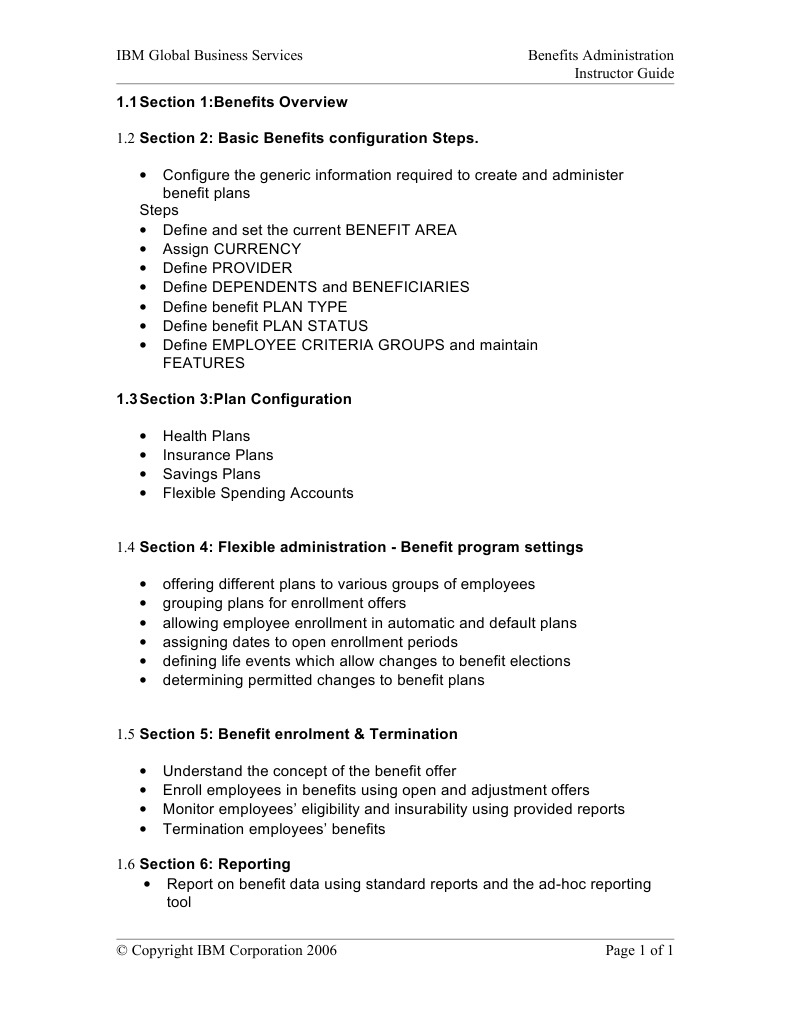 Benefits Training | PDF